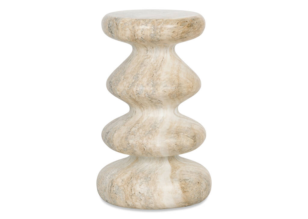 Solstice Accent Table -Faux Travertine