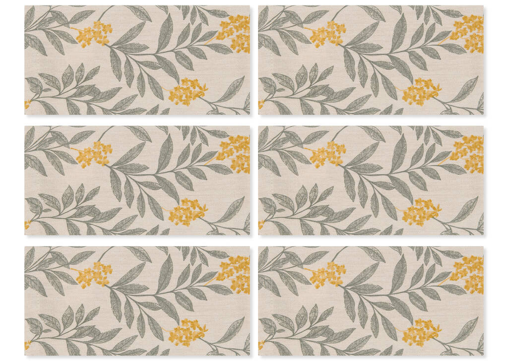 Morris Napkins Set of 6 Natural/Sage