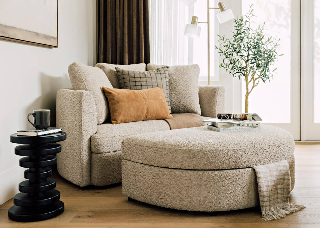 Alma Storage Ottoman -Cali Taupe