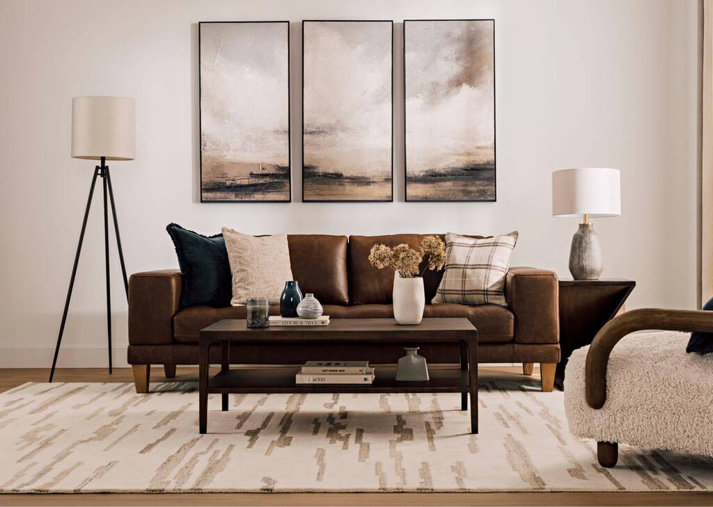 Carson Leather Sofa -Wes Rum