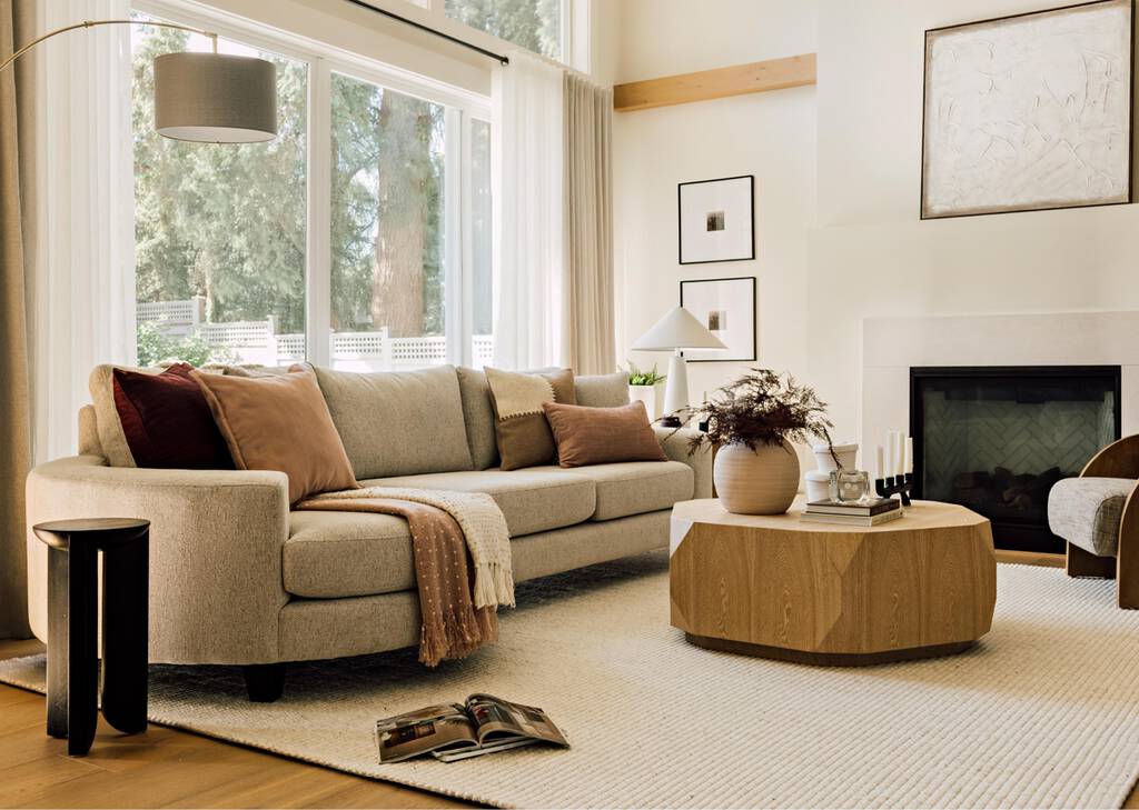 Bronx Round Chaise LCF -Fairfax Oyster