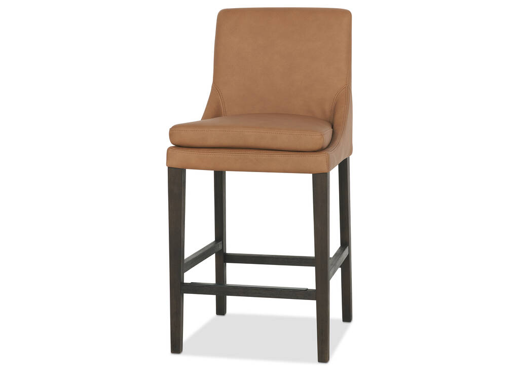 Maurizio Lthr Counter Stool -Torino Clay