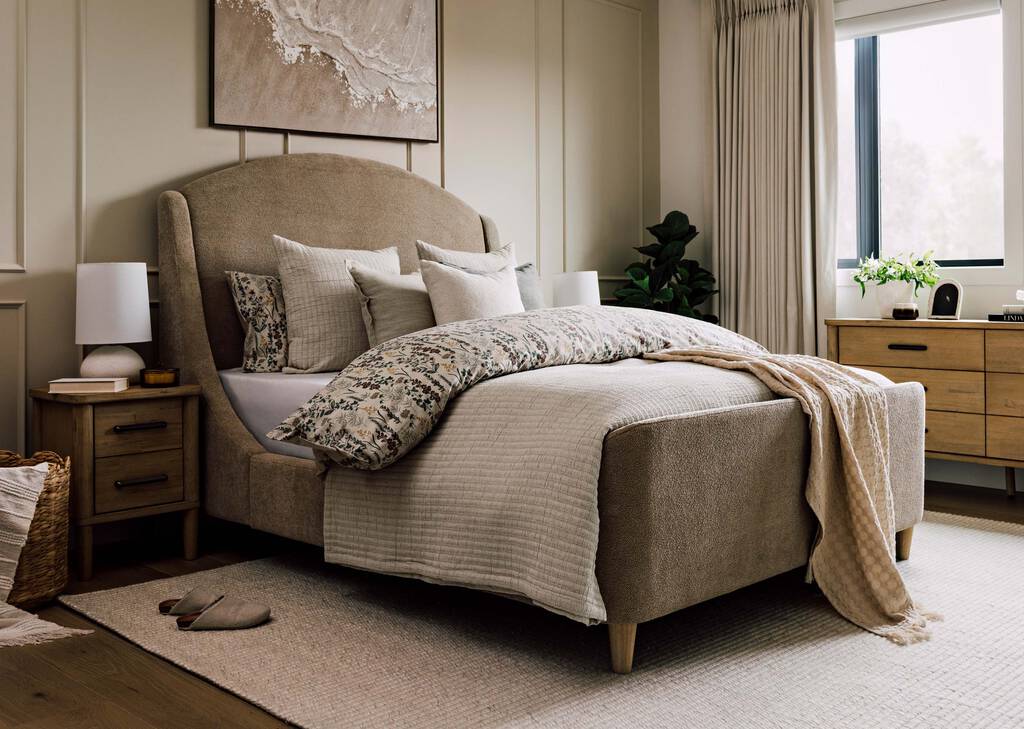 Saracino Bed -Arden Fawn, QUEEN