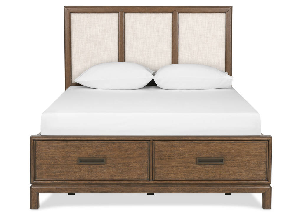 Wickham St Bed -Arwin Br/Yala Tan, QUEEN