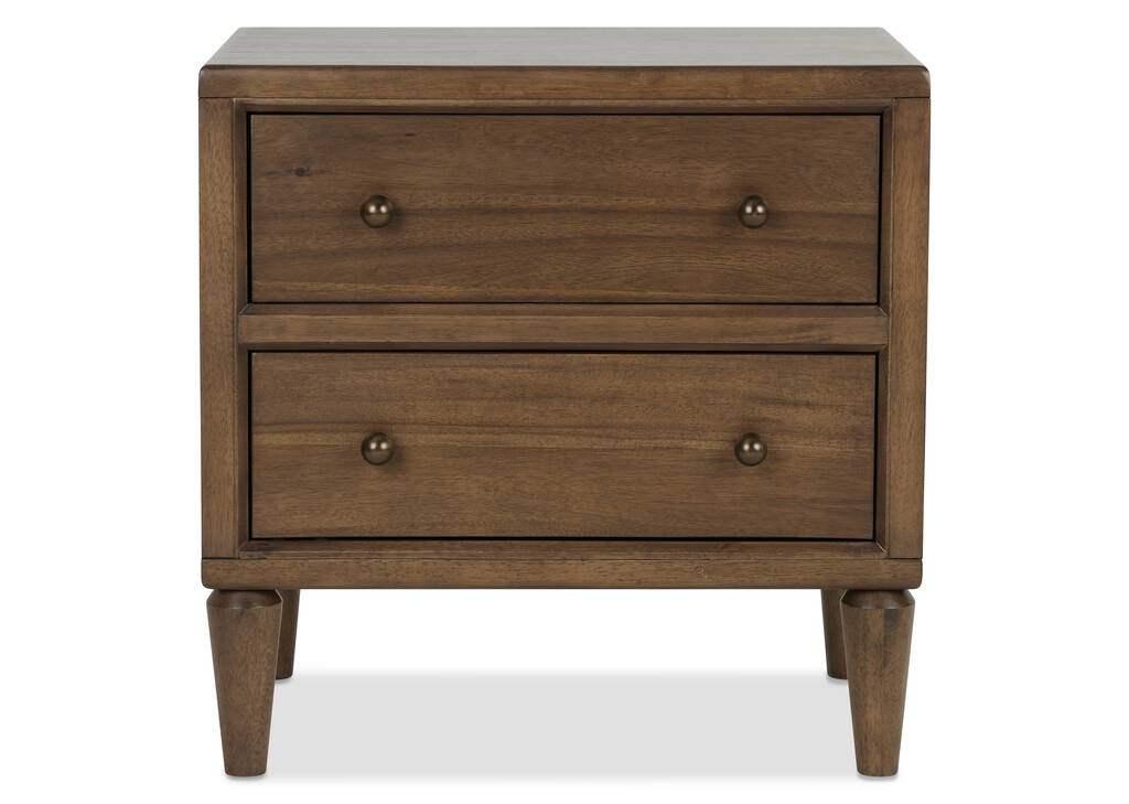 Sylvie 2 Drawer Nightstand -Idris Amber