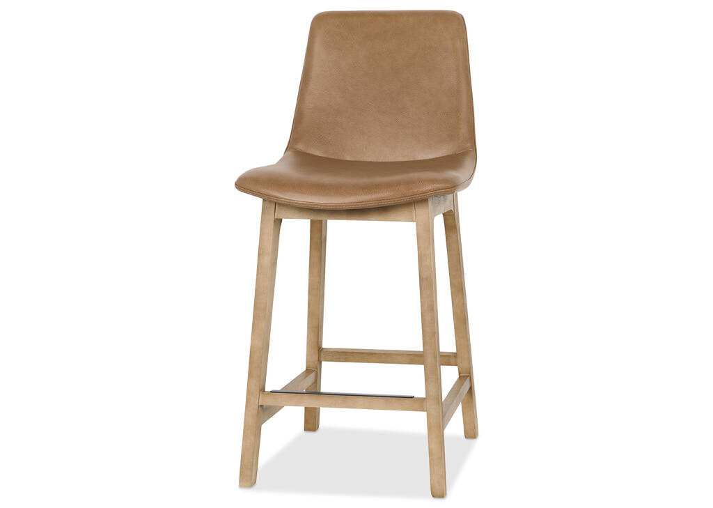 Ortega Lthr Counter Stool -Lakeshore Tan
